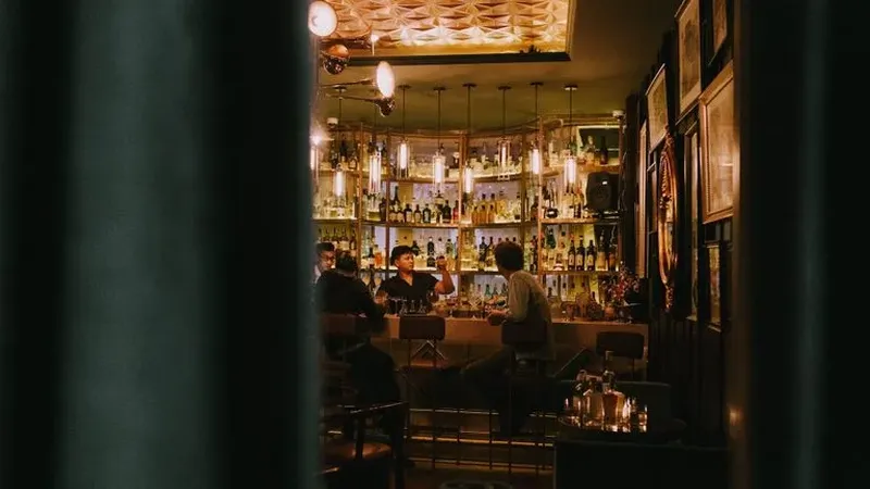 Inside a secret speakeasy in a hidden bar Hanoi