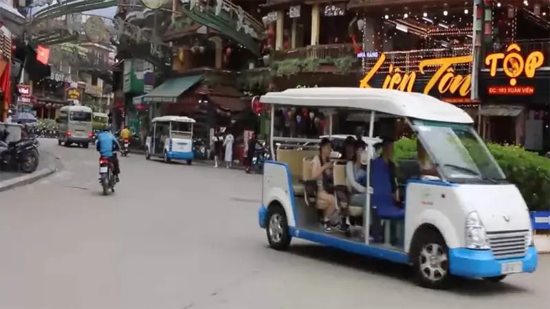 Eco-friendly electric cars around Sapa town is there grab in sapa