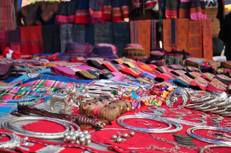 Morning market showcasing Mai Chau handicrafts mai chau things to do