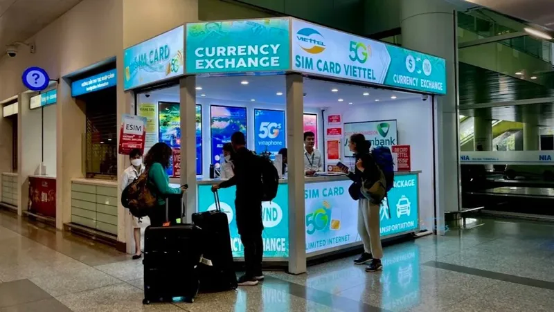 Buying sim at airport vietnam tourist sim card
