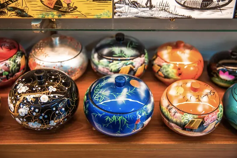 Colorful ceramic souvenirs from Ha Long What to Buy in Ha Long Bay